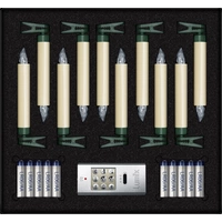 Lumix 74422 Funk-Weihnachtsbaum-Beleuchtung Kerze Innen/Außen batteriebetrieben Anzahl Leuchtmittel 10 LED Warmweiß Lumix 74422 Funk-Weihnachtsbaum-Beleuchtung Kerze Innen/Außen batteriebetrieben Anzahl Leuchtmittel 10 LED Warmweiß