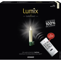 Lumix 75522 Funk-Weihnachtsbaum-Beleuchtung Kerze Innen/Außen batteriebetrieben Anzahl Leuchtmittel 12 LED Warmweiß Lumix 75522 Funk-Weihnachtsbaum-Beleuchtung Kerze Innen/Außen batteriebetrieben Anzahl Leuchtmittel 12 LED Warmweiß