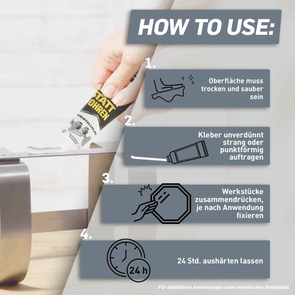 Pattex Kleben statt Bohren Kristallklar Montagekleber PKBC1 90 g
