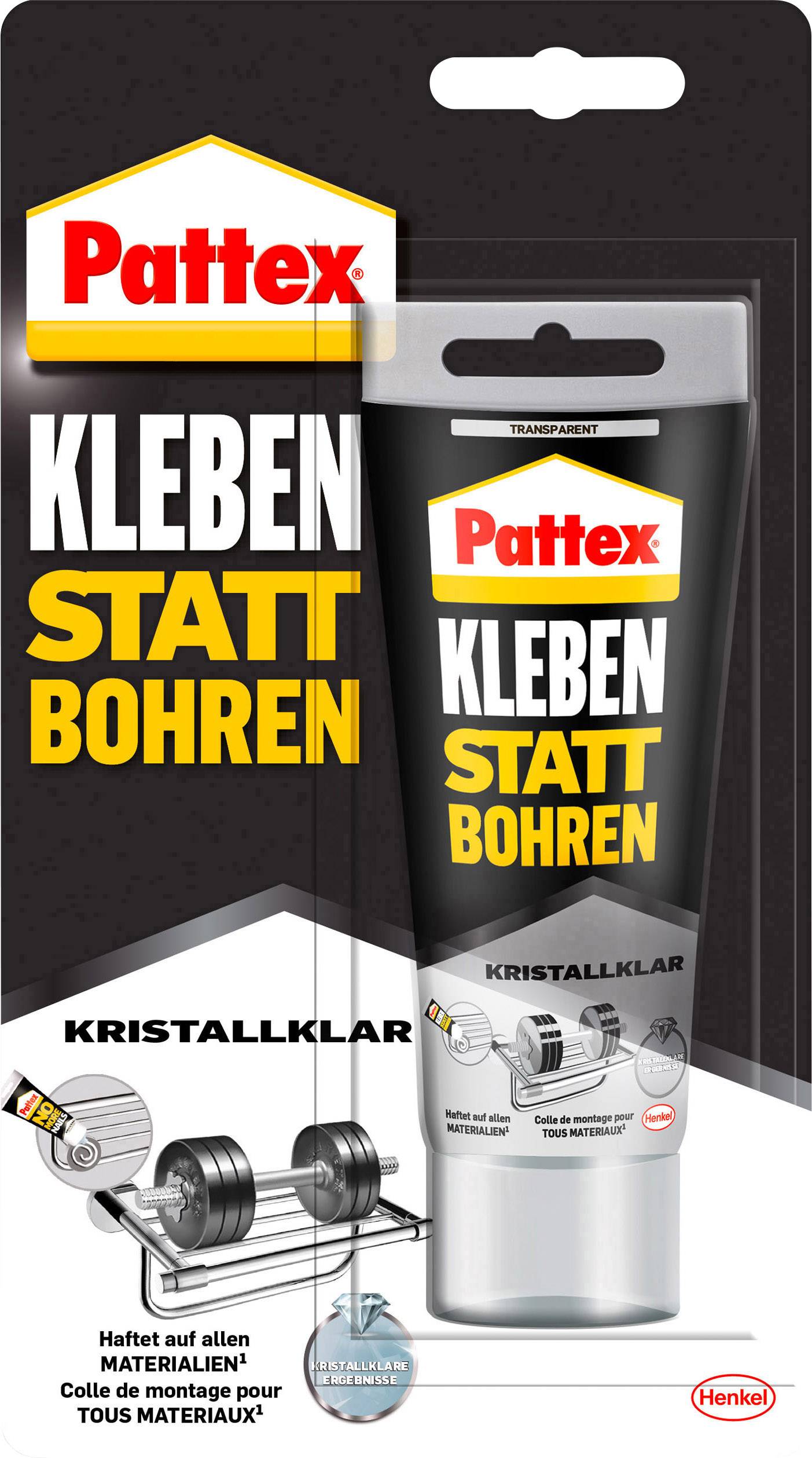 Pattex Kleben statt Bohren Kristallklar Montagekleber PKBC1 90 g