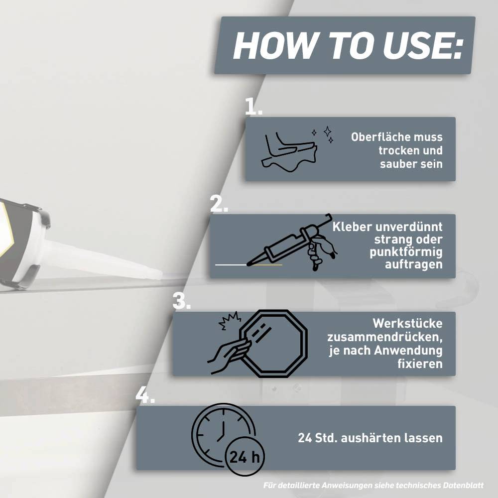 Pattex Kleben statt Bohren Kristallklar Montagekleber PKBC2 290g