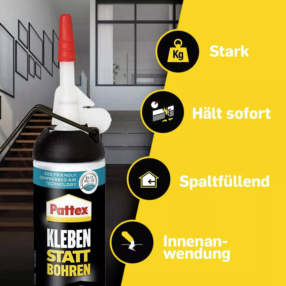 Pattex Kleben statt Bohren Montagekleber PKBK1 133g