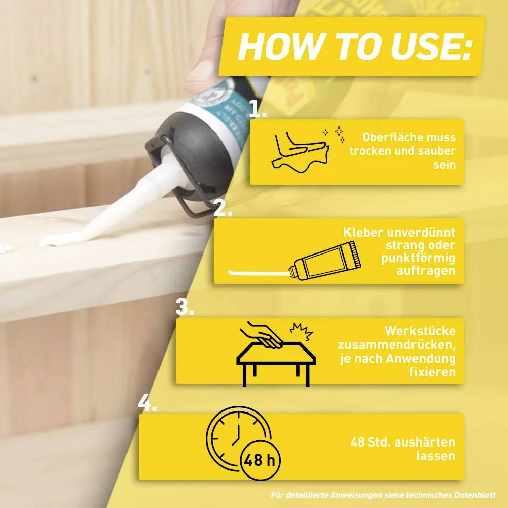 Pattex Kleben statt Bohren Montagekleber PKBK1 133g