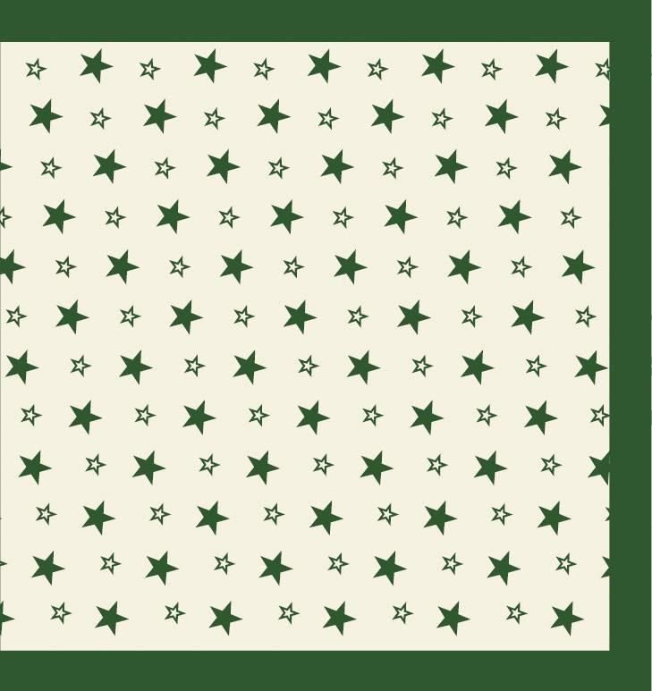Krinner 91101 Unterlegdecke Sterne Grün wasserdichte Unterseite