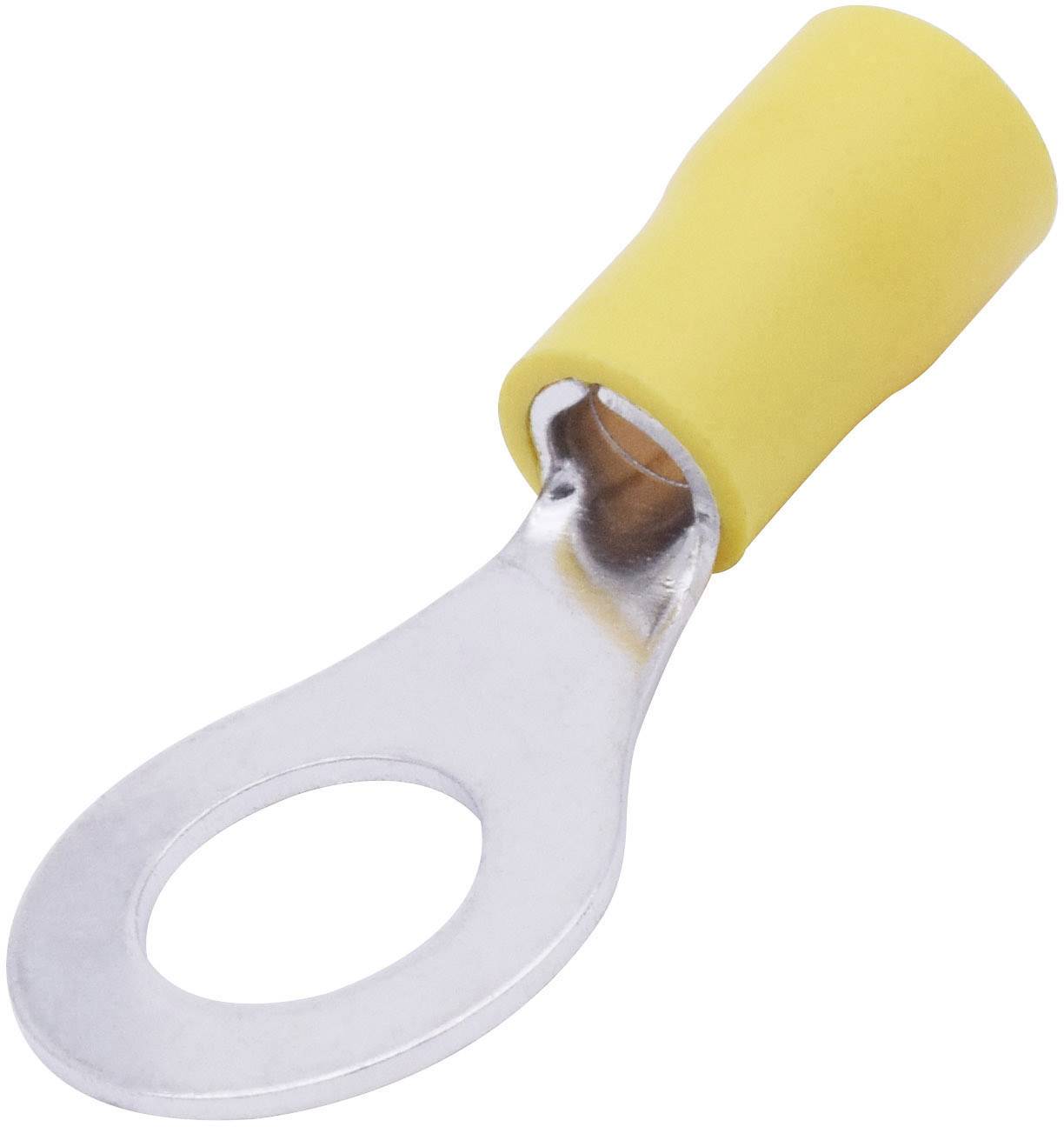 TRU COMPONENTS T1904C063 Ringkabelschuh Querschnitt (max.)=6mm² Loch-Ø=8.40mm Teilisoliert Gelb 10St.