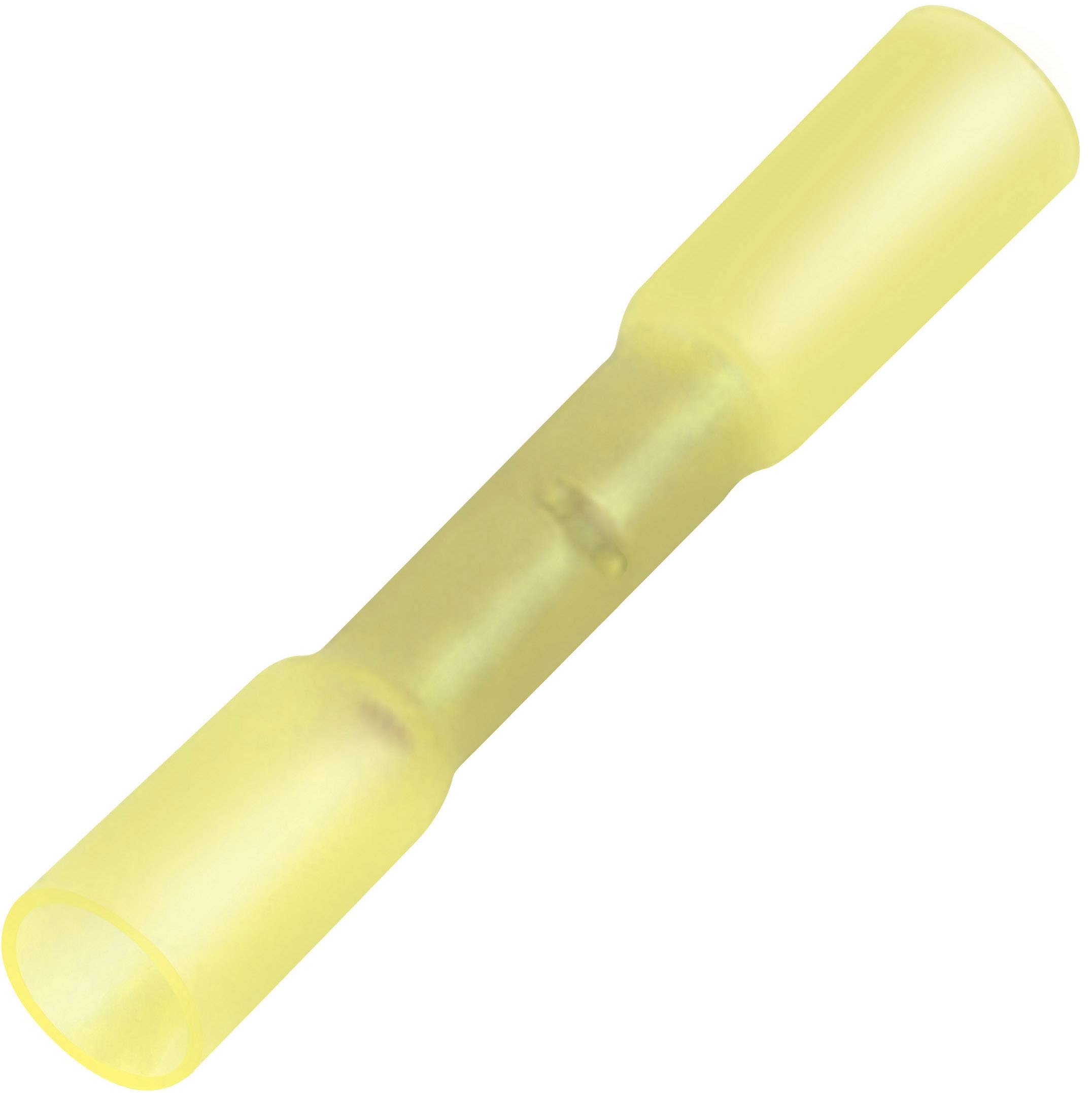 TRU COMPONENTS T1904C070 Stoßverbinder mit Schrumpfschlauch 4mm² 6mm² Vollisoliert Gelb 10St.