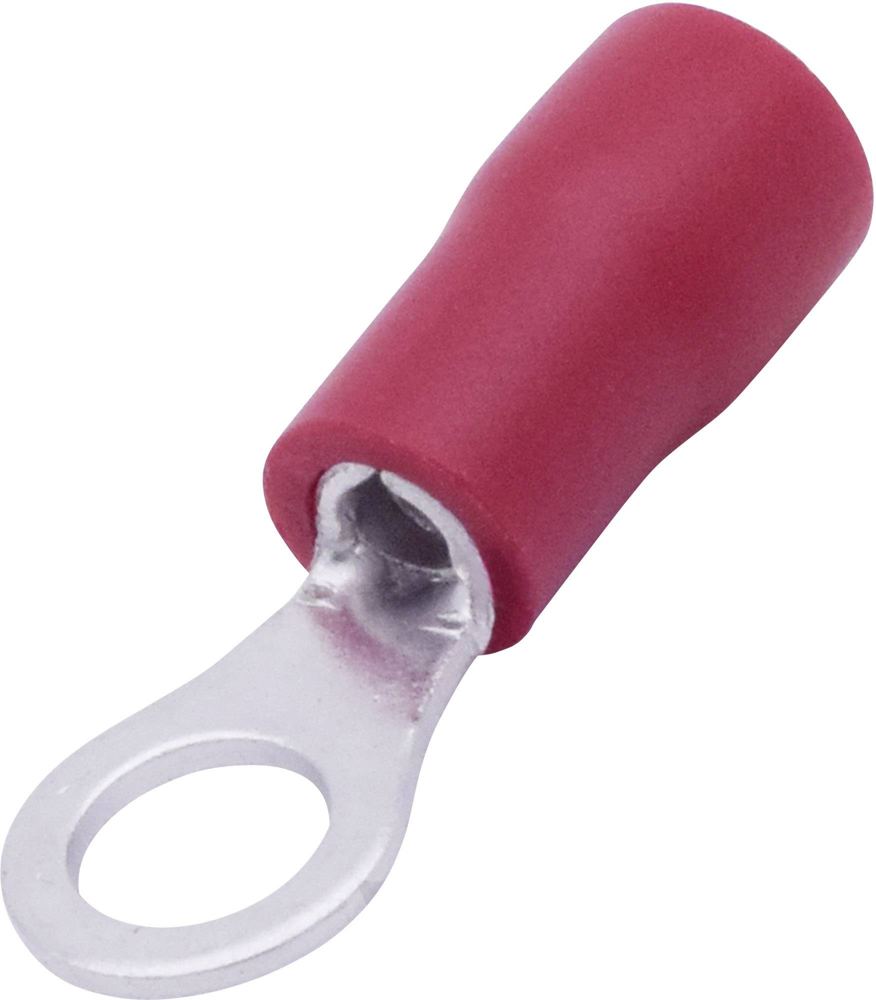 TRU COMPONENTS T1904C059 Ringkabelschuh Querschnitt (max.)=1.50mm² Loch-Ø=4.30mm Teilisoliert Rot 25St.