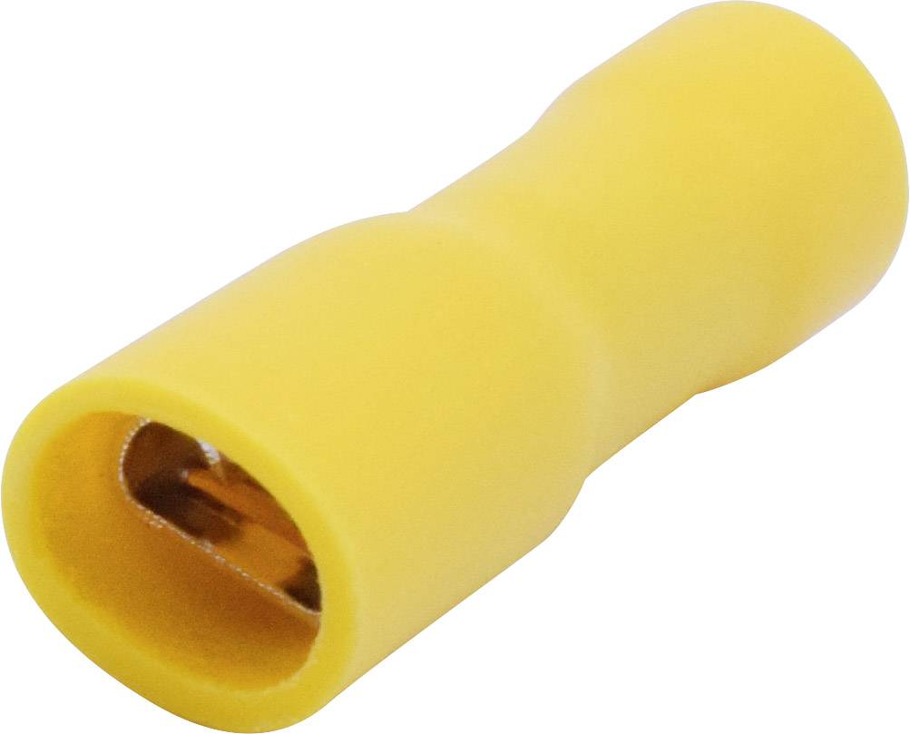 TRU COMPONENTS T1904C119 Flachsteckhülsen-Sortiment Steckbreite: 6.30mm Steckdicke: 0.80mm 180° Vollisoliert Gelb 15St.