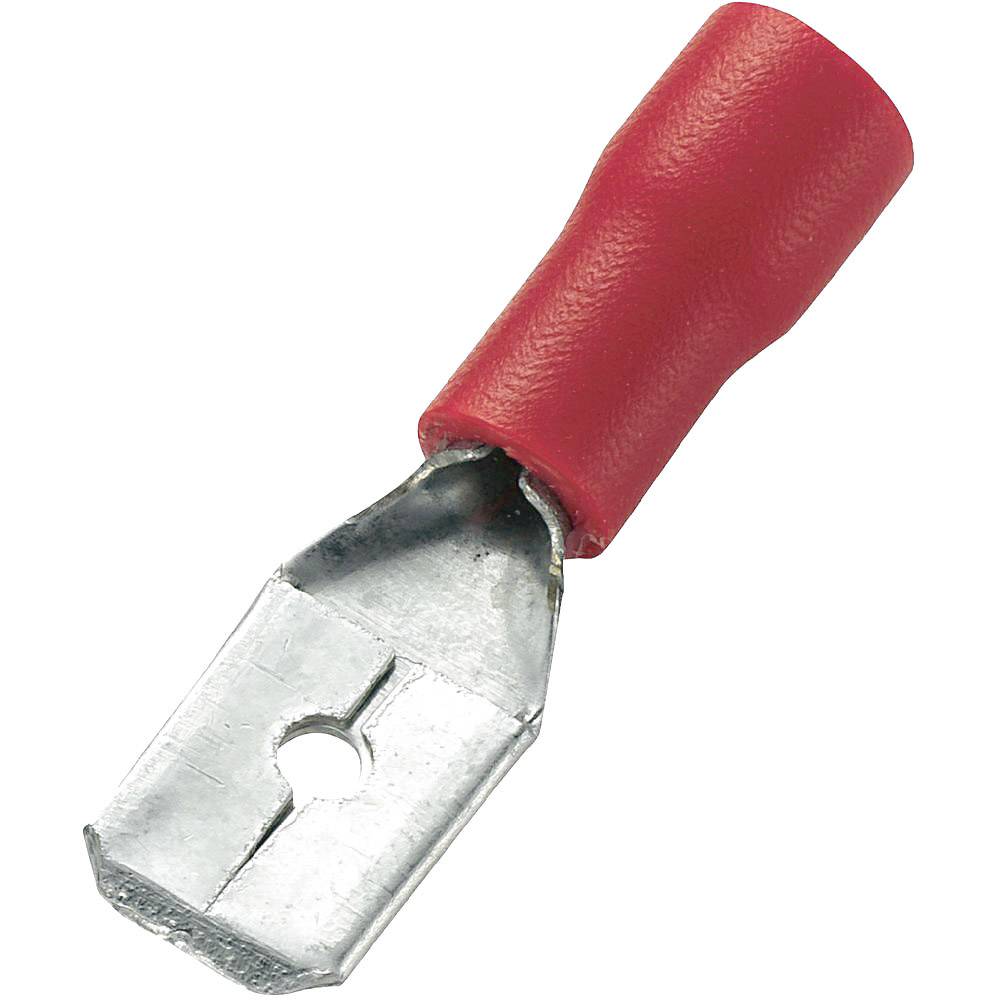 TRU COMPONENTS T1904C042 Flachstecker-Sortiment Steckbreite: 6.30mm Steckdicke: 0.80mm 180° Teilisoliert Rot 25St.