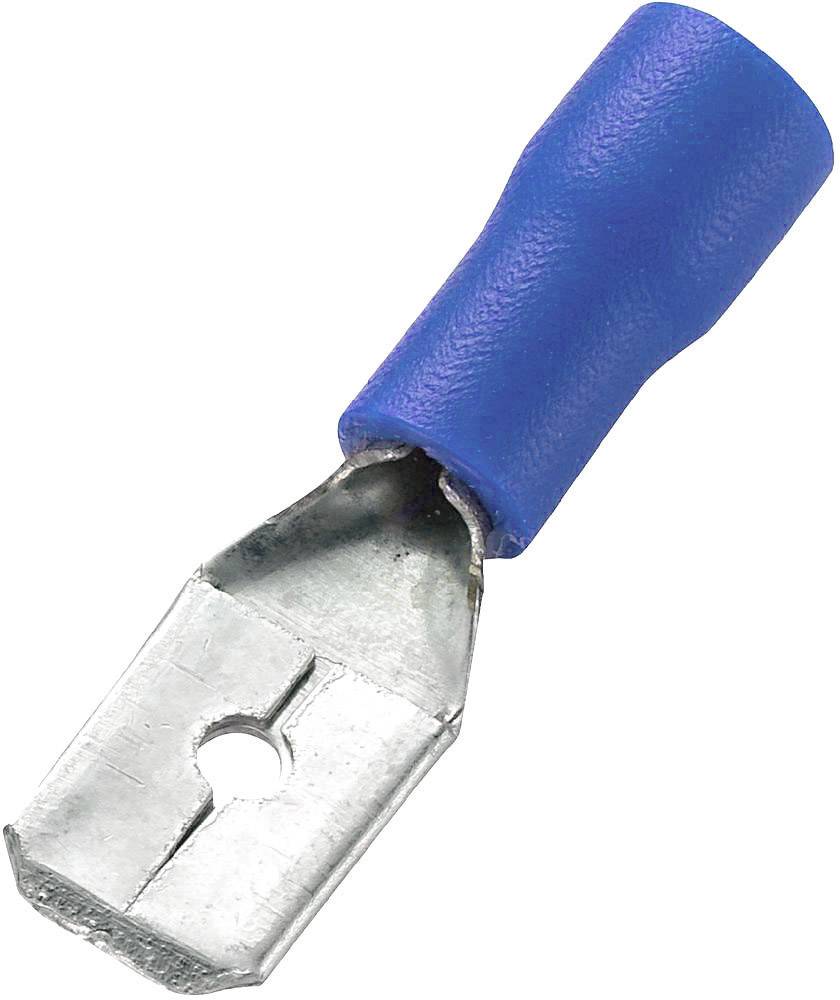 TRU COMPONENTS T1904C043 Flachstecker-Sortiment Steckbreite: 6.30mm Steckdicke: 0.80mm 180° Teilisoliert Blau 25St.