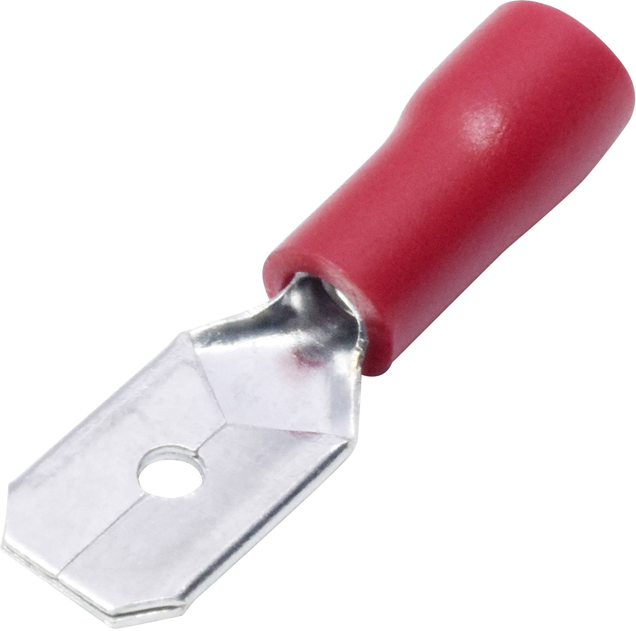 TRU COMPONENTS T1904C109 Flachstecker-Sortiment Steckbreite: 4.80mm Steckdicke: 0.80mm 180° Teilisoliert Rot 25St.