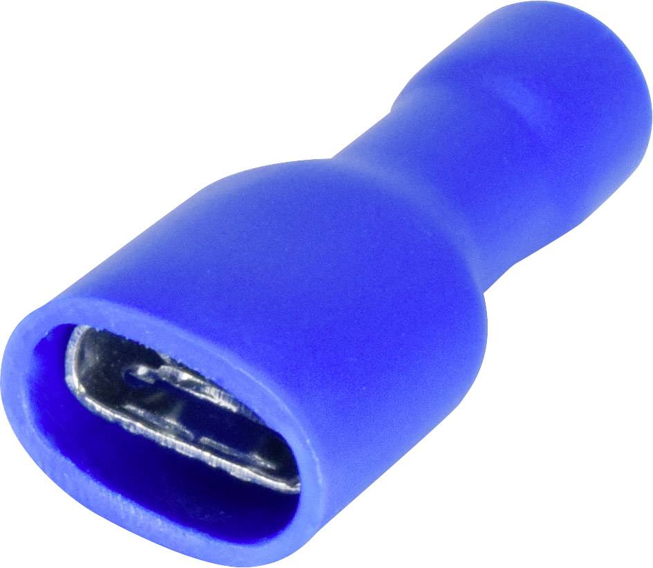 TRU COMPONENTS T1904C116 Flachsteckhülsen-Sortiment Steckbreite: 4.80mm Steckdicke: 0.80mm 180° Vollisoliert Blau 25St.