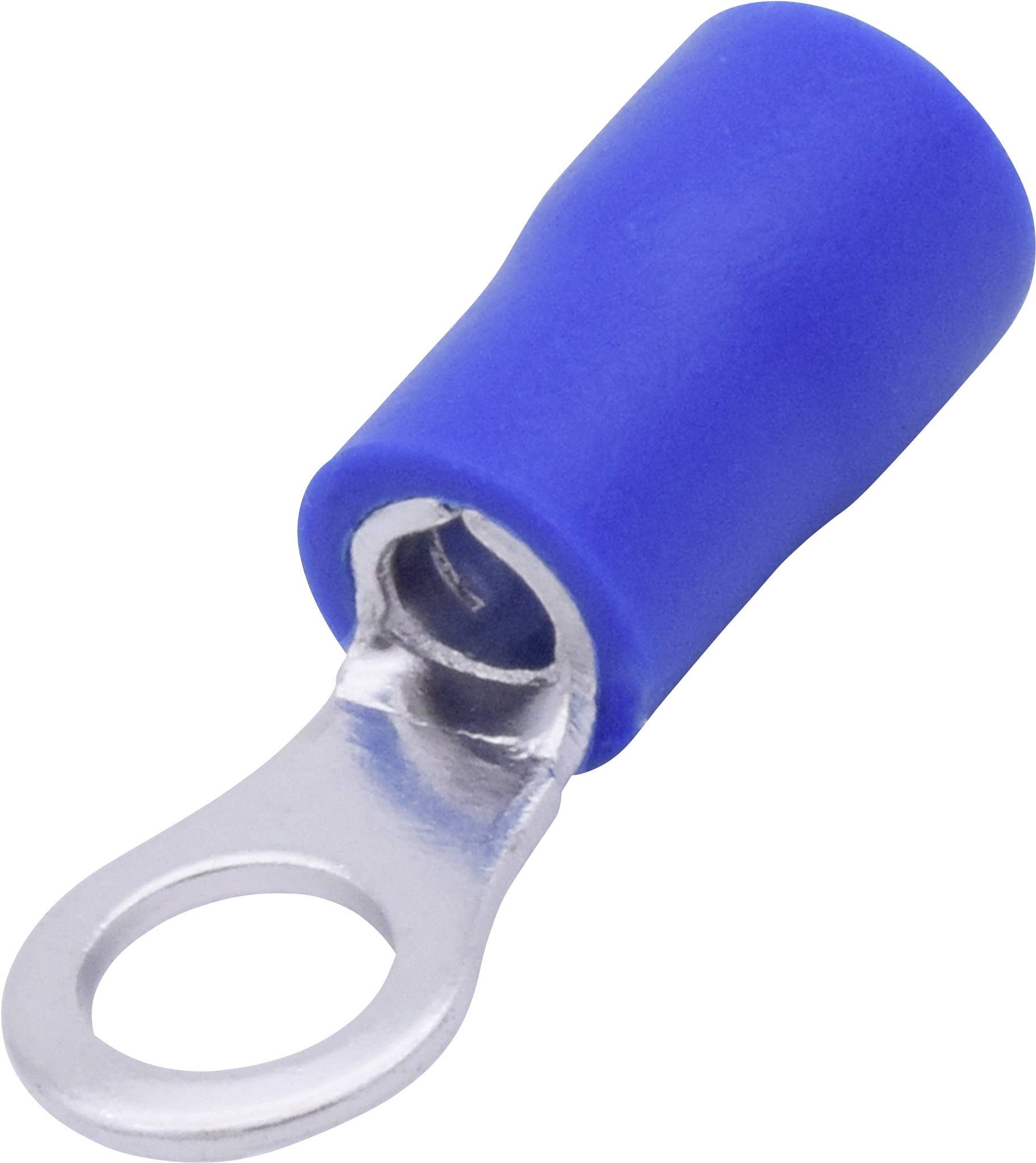 TRU COMPONENTS T1904C060 Ringkabelschuh Querschnitt (max.)=2.50mm² Loch-Ø=4.30mm Teilisoliert Blau 25St.
