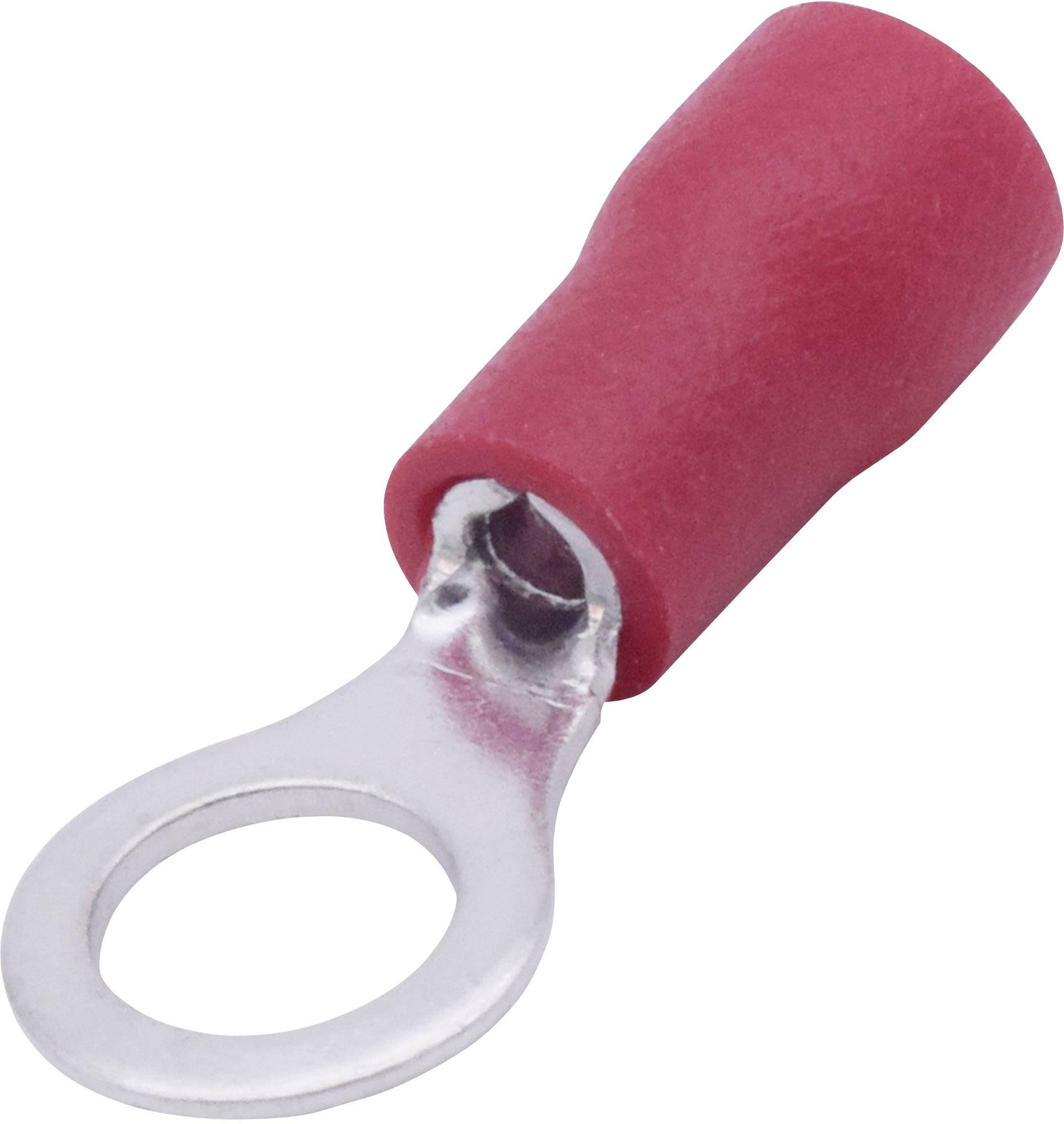 TRU COMPONENTS T1904C061 Ringkabelschuh Querschnitt (max.)=1.50mm² Loch-Ø=5.30mm Teilisoliert Rot 25St.
