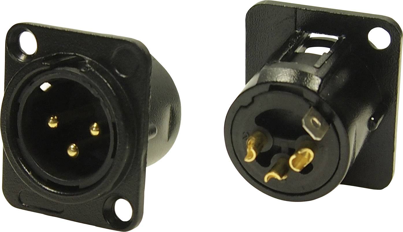 Cliff FC61905 XLR-Steckverbinder Stecker, Einbau Polzahl: 3 Schwarz