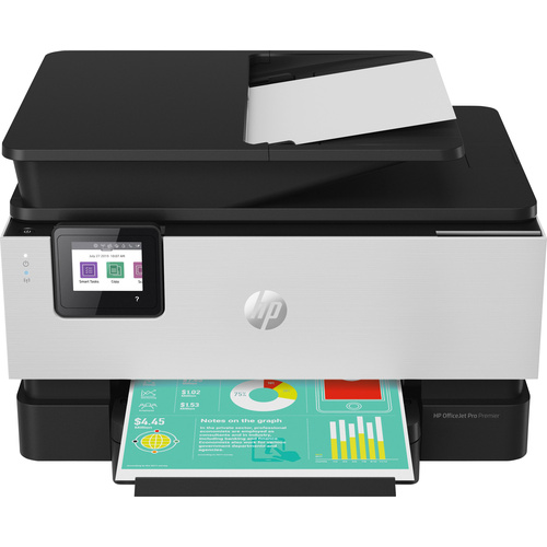 HP Officejet Pro 9019 All-in-One Premium Aluminium Farb Tintenstrahl Multifunktionsdrucker A4 Drucker, Scanner, Kopierer, Fax LAN