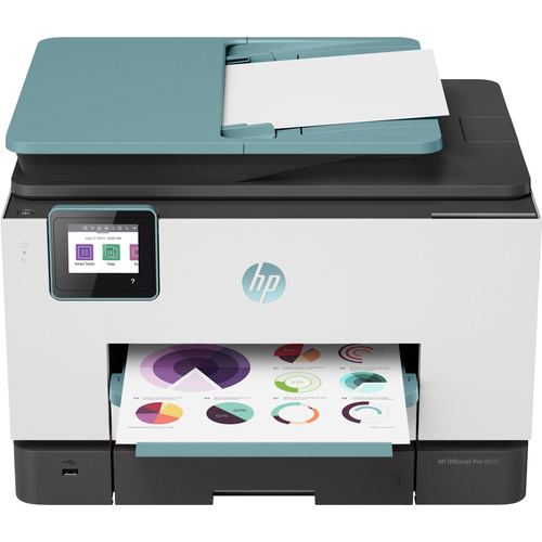 HP Officejet Pro 9025 All-in-One Oasis Blue Farb Tintenstrahl Multifunktionsdrucker A4 Drucker, Scanner, Kopierer, Fax LAN, WLAN, Duplex, Duplex-ADF