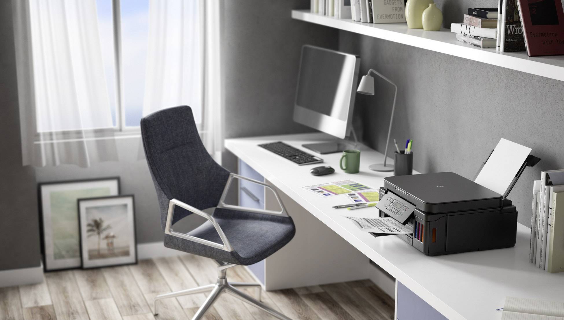 Canon PIXMA G6050 Farb Tintenstrahl Multifunktionsdrucker A4 Drucker, Scanner, Kopierer Tintentank-System, LAN, WLAN, Duplex