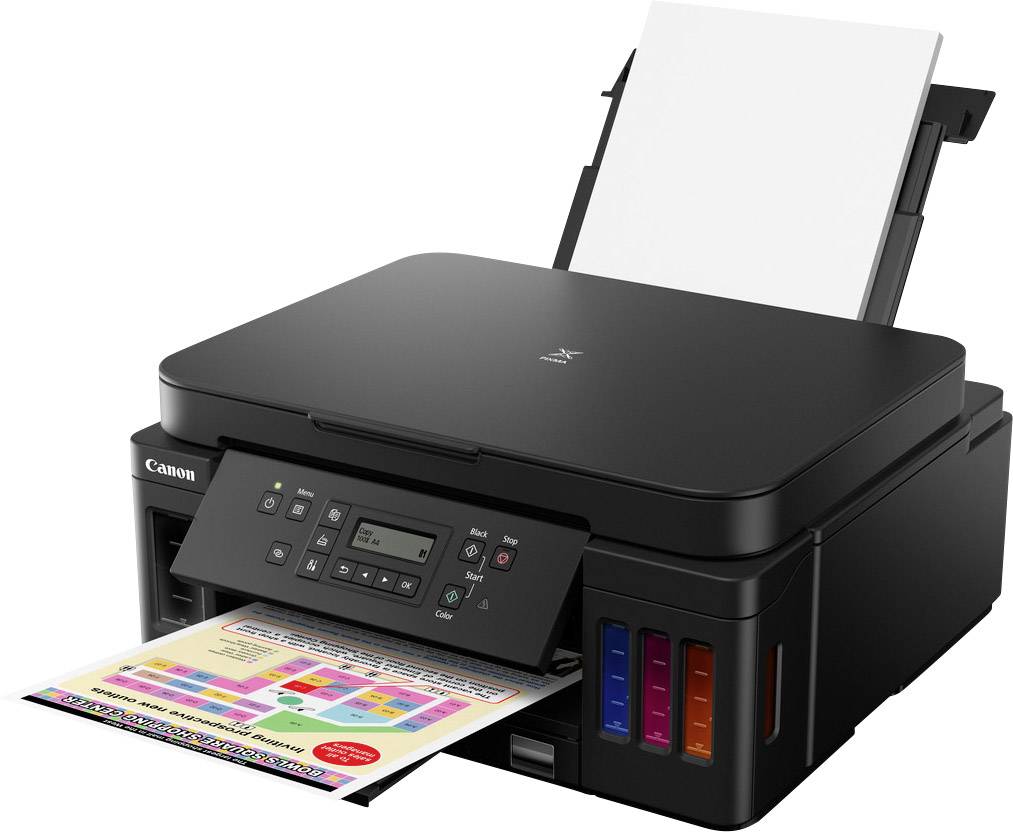 Canon PIXMA G6050 Farb Tintenstrahl Multifunktionsdrucker A4 Drucker, Scanner, Kopierer Tintentank-System, LAN, WLAN, Duplex