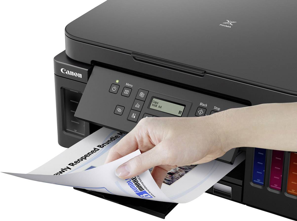 Canon PIXMA G6050 Multifunktionsdrucker Tintenstrahl Farbe A4 Drucker, Scanner, Kopierer Tintentank-System, LAN, WLAN, Duplex