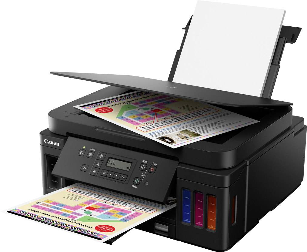 Canon PIXMA G6050 Multifunktionsdrucker Tintenstrahl Farbe A4 Drucker, Scanner, Kopierer Tintentank-System, LAN, WLAN, Duplex