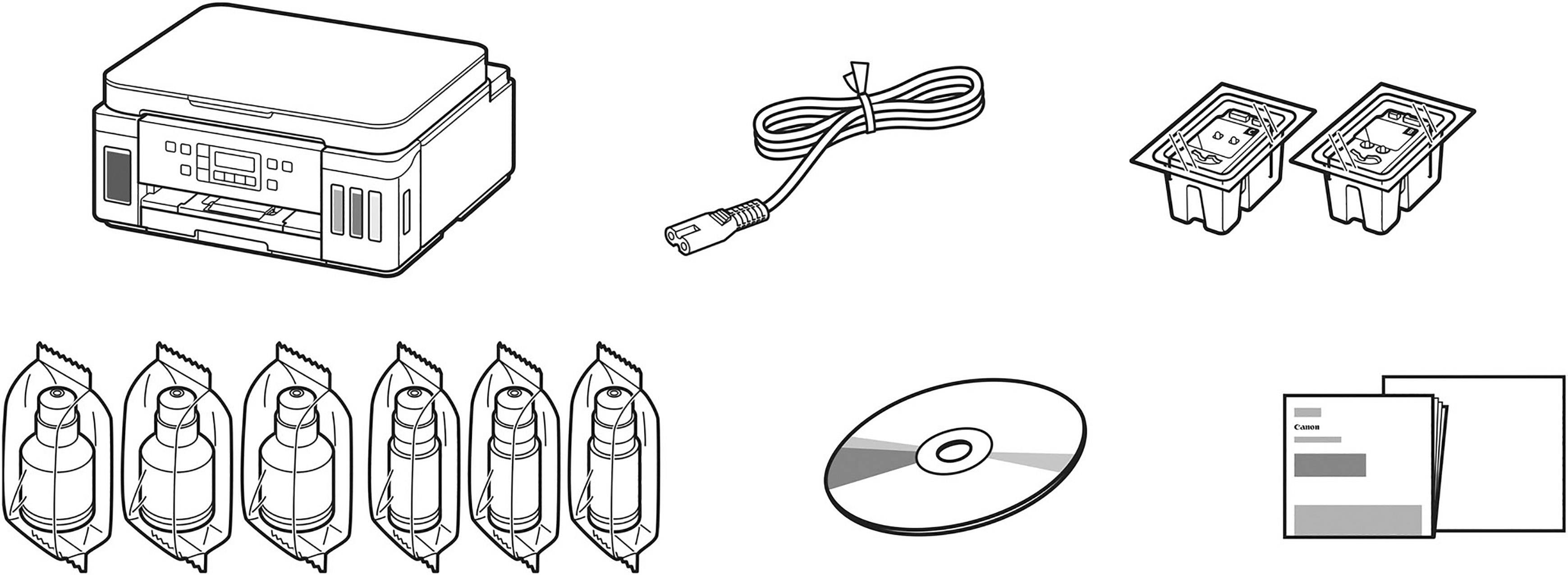 Canon PIXMA G6050 Multifunktionsdrucker Tintenstrahl Farbe A4 Drucker, Scanner, Kopierer Tintentank-System, LAN, WLAN, Duplex