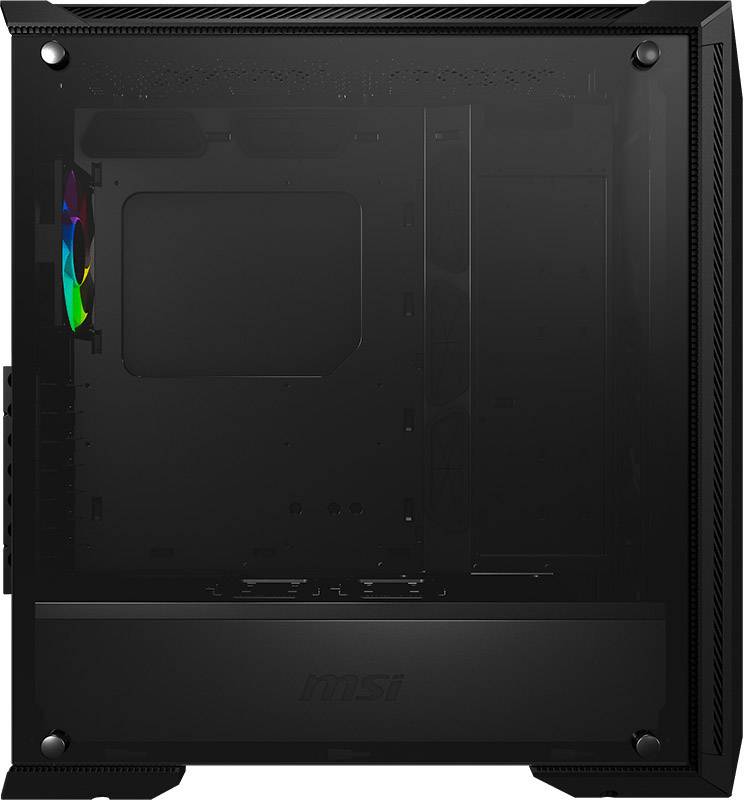 MSI Gaming MPG GUNGNIR 100 Midi-Tower PC-Gehäuse, Gaming-Gehäuse Schwarz 1 Vorinstallierter LED Lüfter, Integrierte Beleuchtung, Seitenfenster