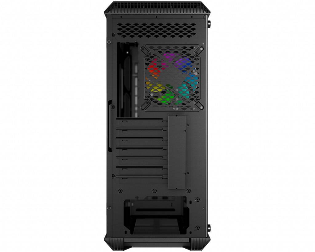 MSI Gaming MPG GUNGNIR 100 Midi-Tower PC-Gehäuse, Gaming-Gehäuse Schwarz 1 Vorinstallierter LED Lüfter, Integrierte Beleuchtung, Seitenfenster