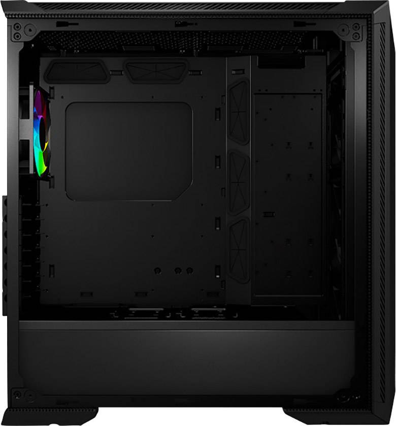 MSI Gaming MPG GUNGNIR 100 Midi-Tower PC-Gehäuse, Gaming-Gehäuse Schwarz 1 Vorinstallierter LED Lüfter, Integrierte Beleuchtung, Seitenfenster