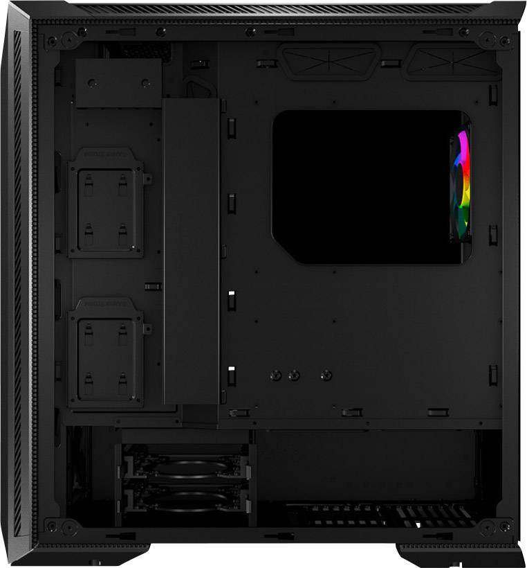 MSI Gaming MPG GUNGNIR 100 Midi-Tower PC-Gehäuse, Gaming-Gehäuse Schwarz 1 Vorinstallierter LED Lüfter, Integrierte Beleuchtung, Seitenfenster