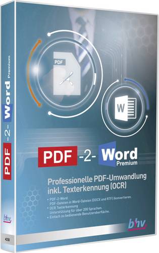 BHV Verlag PDF-2-Word Premium Vollversion, 1 Lizenz Windows PDF-Software