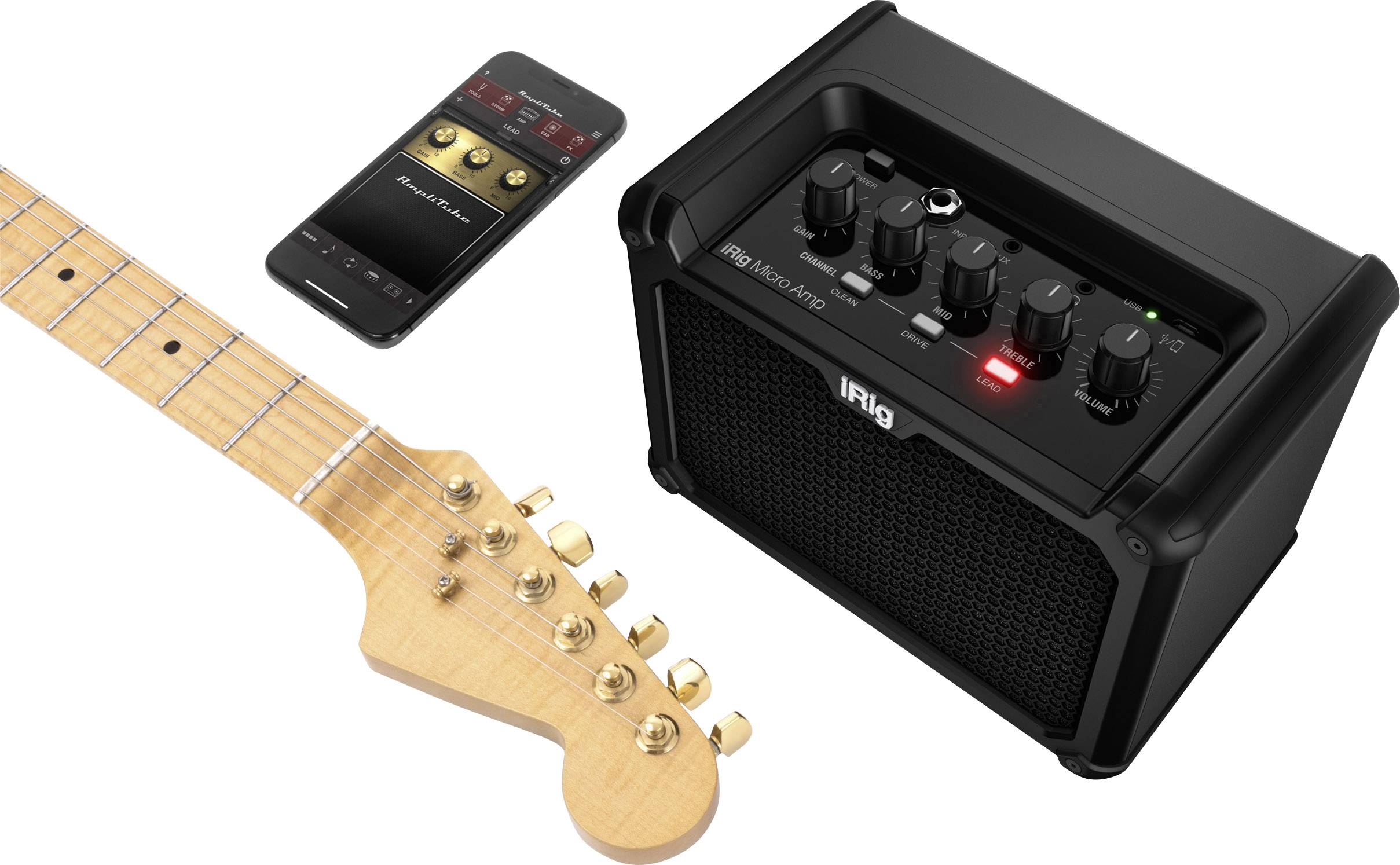 IK Multimedia iRig Micro Amp E-Gitarrenverstärker Schwarz