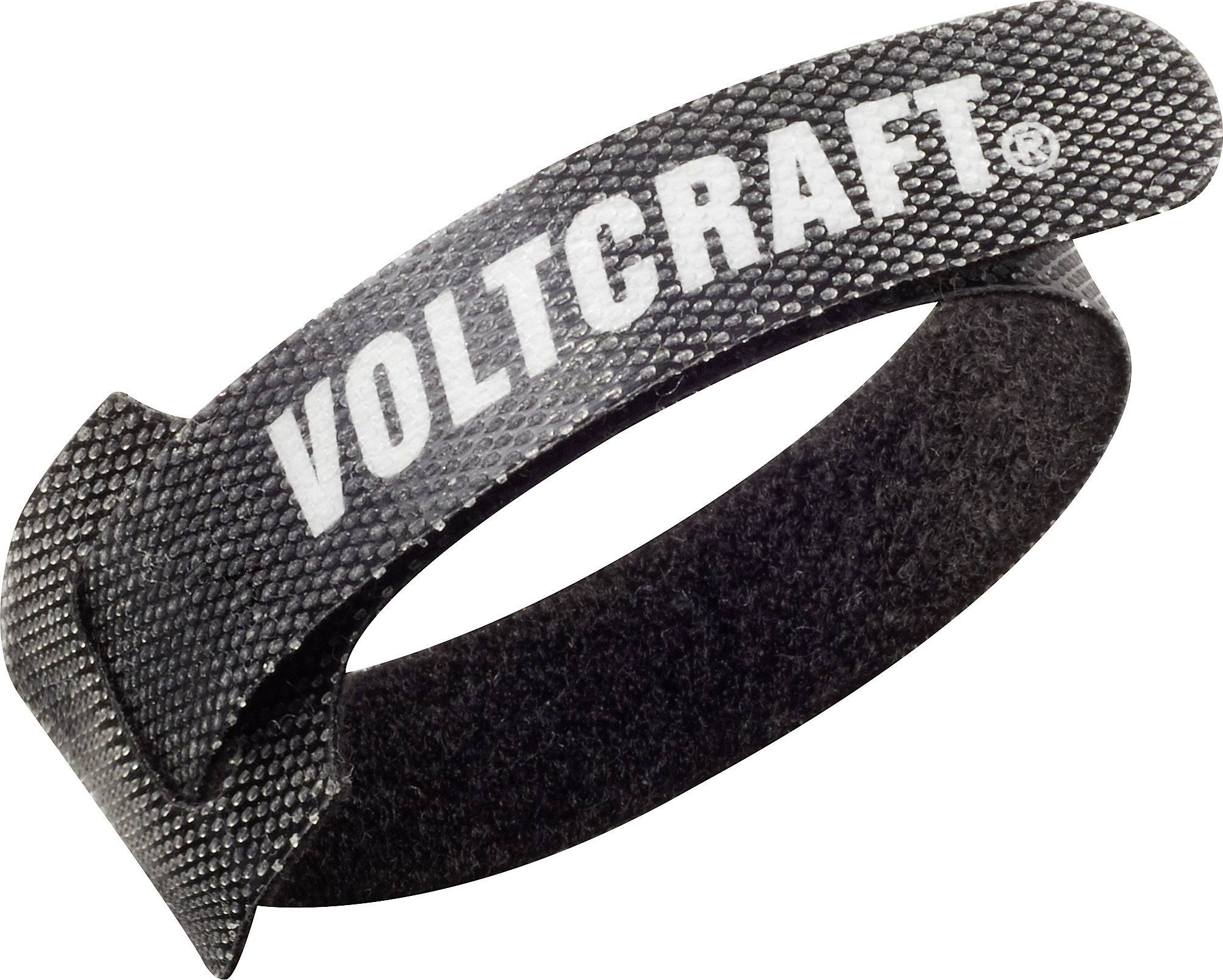 VOLTCRAFT Klett Kabelbinder 420mm Klett Kabelbinder 420mm (L x B) 420mm x 12mm Dunkelgrau