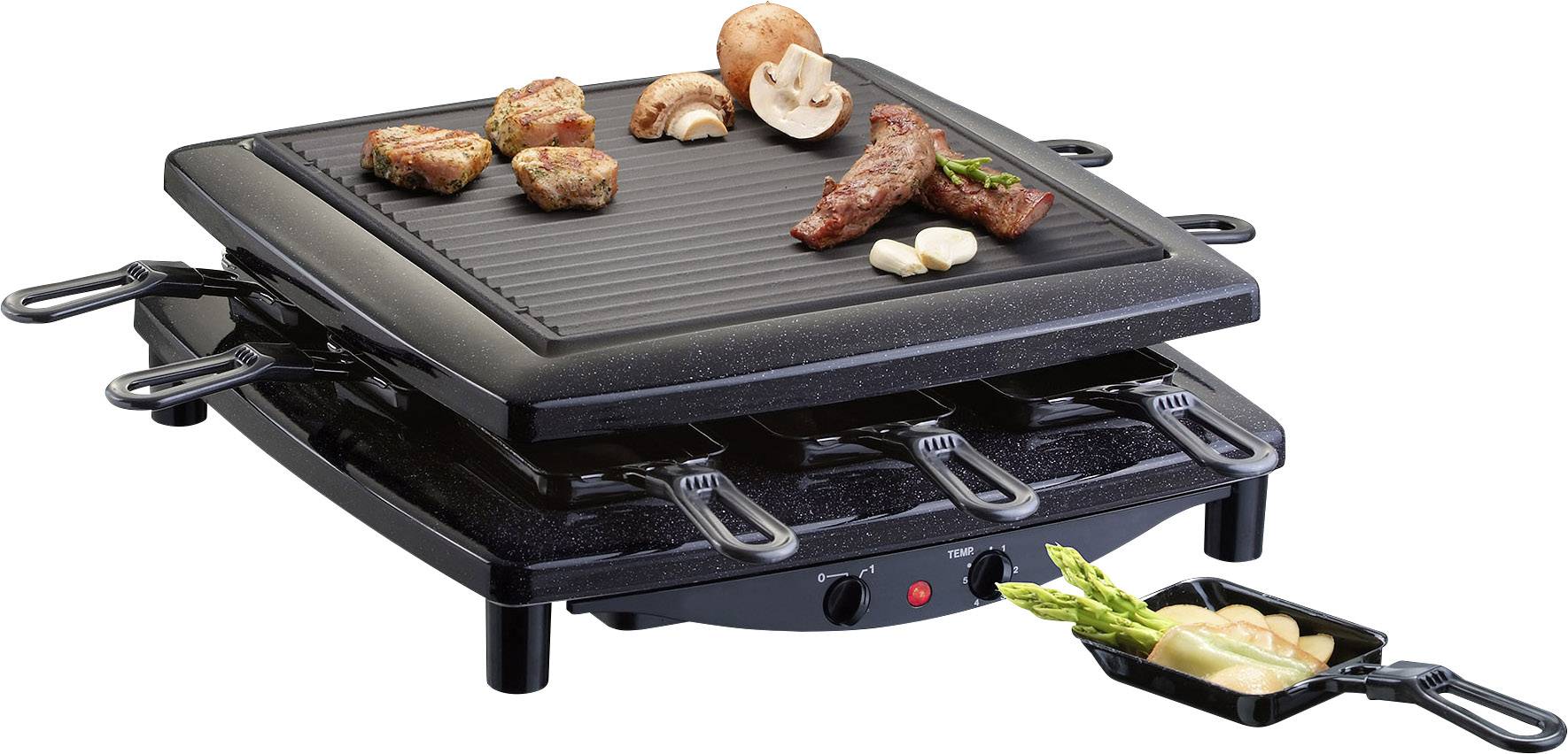 Steba RC 2.1 Raclette 8Pfännchen, Grillfunktion, kabelgebunden Schwarz
