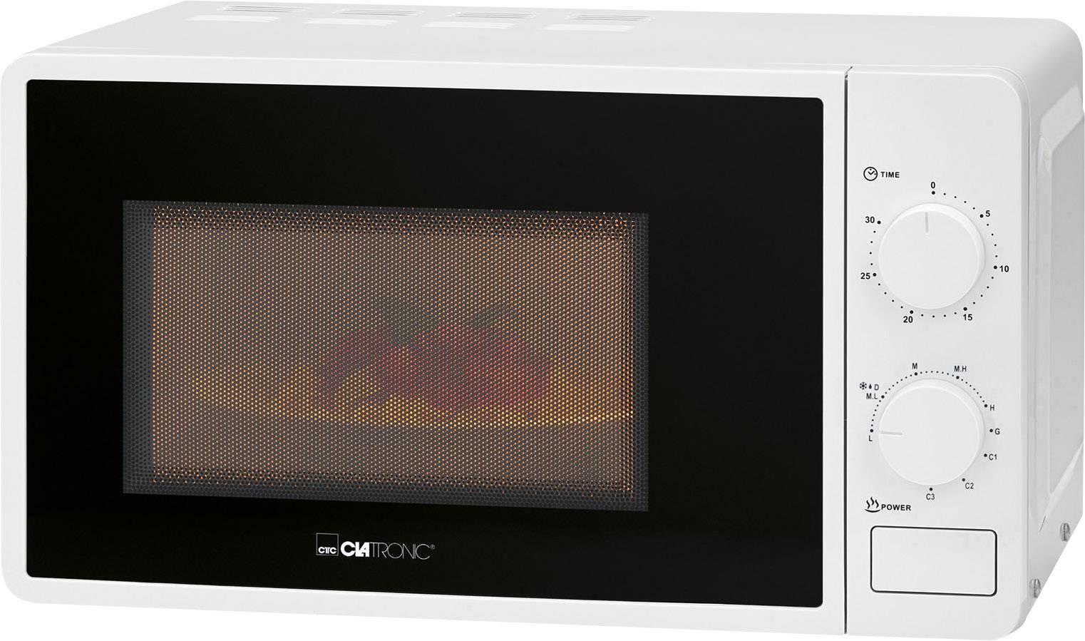 Clatronic MWG 792 - Mikrowellenofen mit Grill - 20 Liter - 700 W - weiß