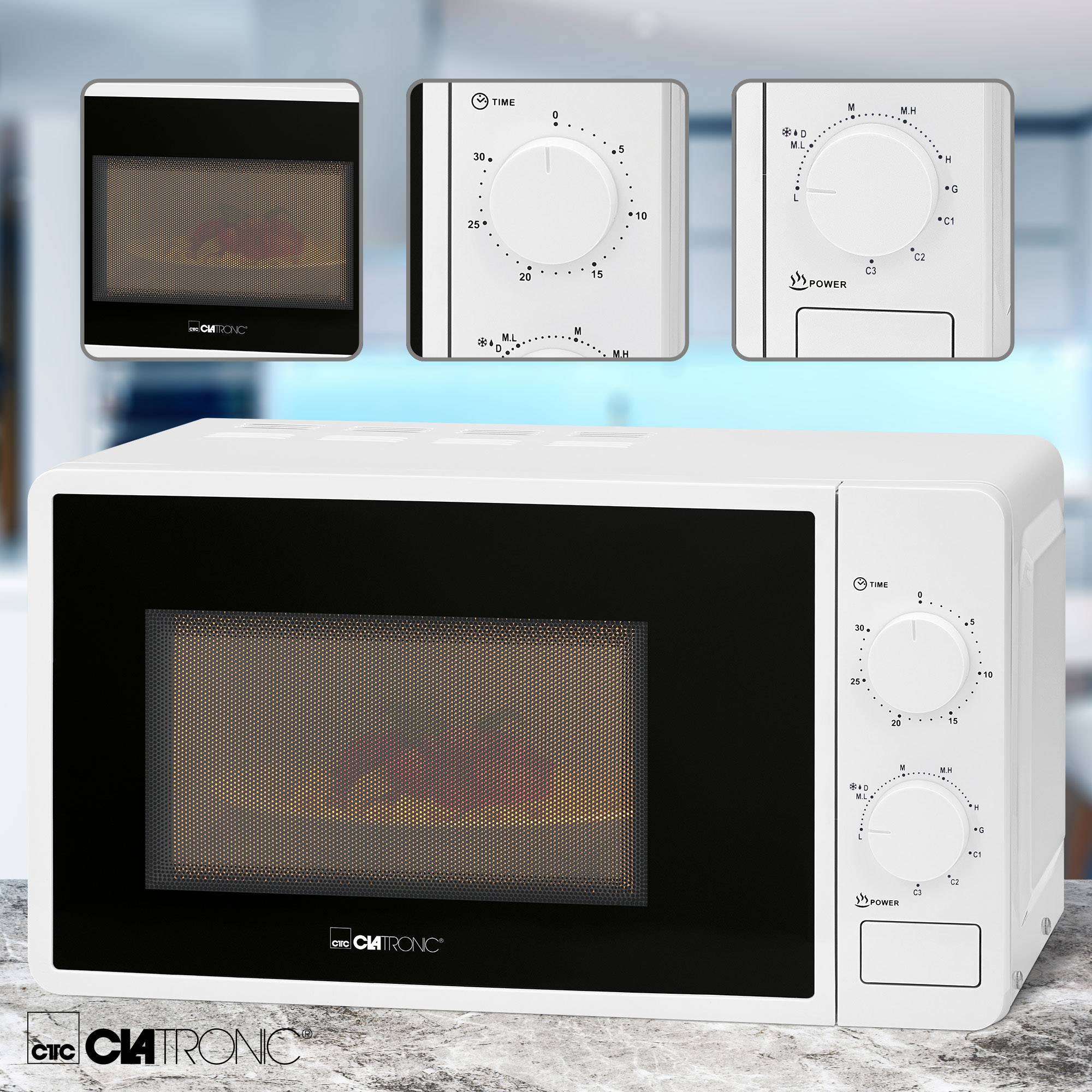 Clatronic MWG 792 Mikrowelle Weiß 700 W Grillfunktion, Timerfunktion