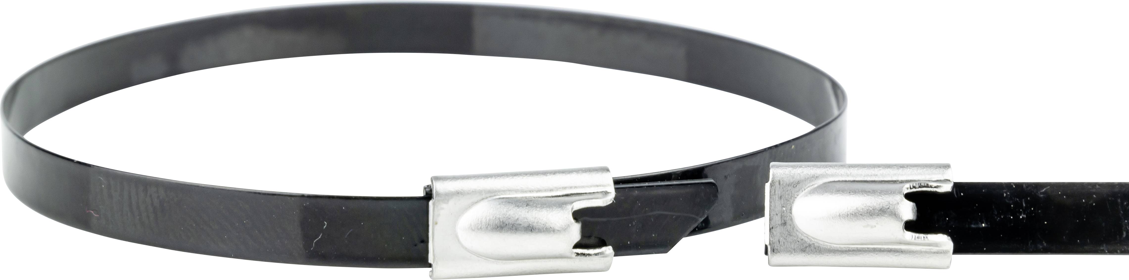 WKK ART006158 Edelstahl-Kabelbinder 200mm 4.60mm Schwarz