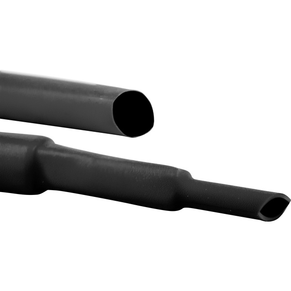 Hongshang ART002312 Schrumpfschlauch ohne Kleber Schwarz 3 mm 1 mm Schrumpfrate:3:1 Meterware