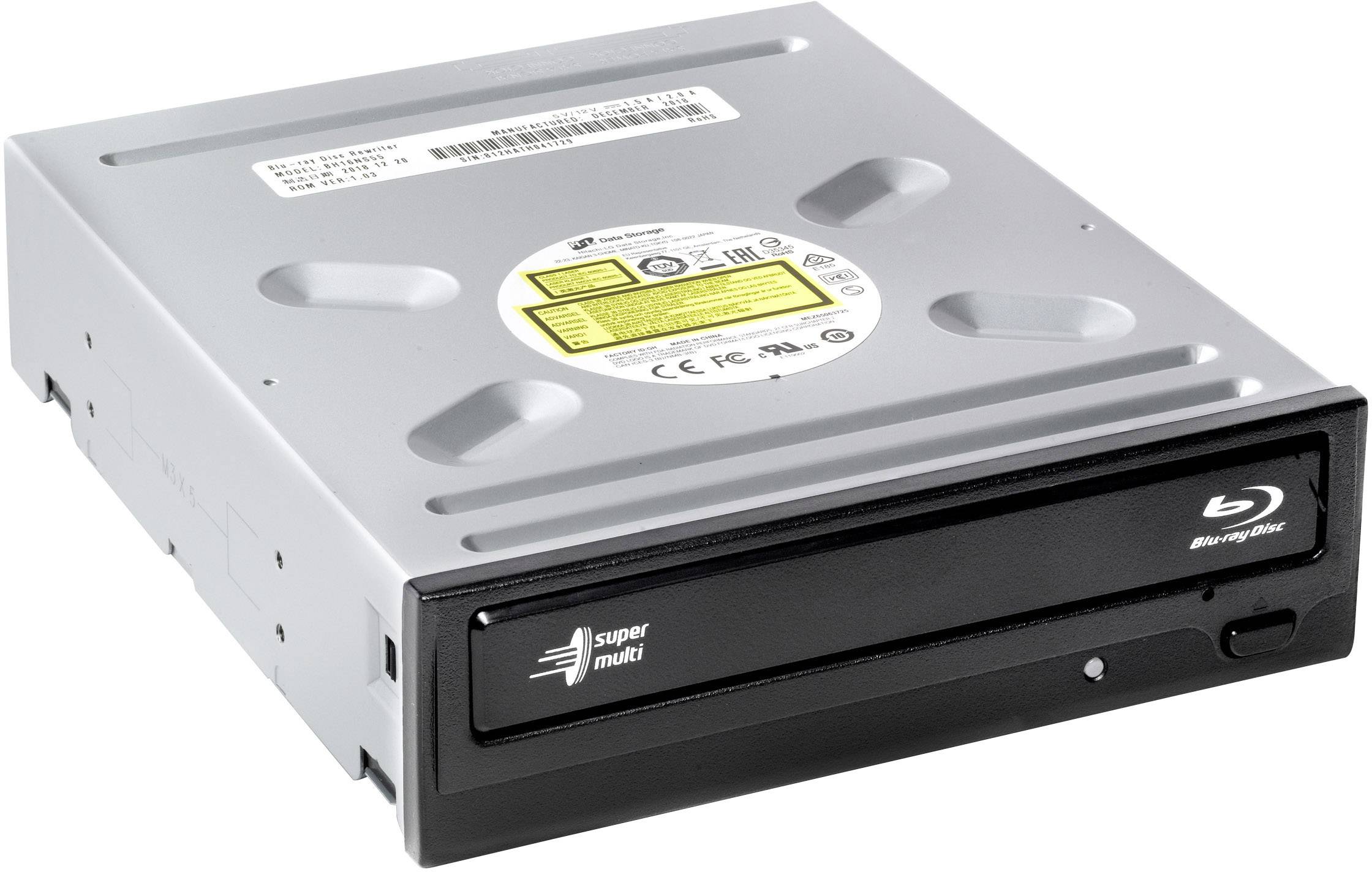 HL Data Storage BH16NS55.AHLR10B Blu-ray Brenner Intern Retail SATA Schwarz