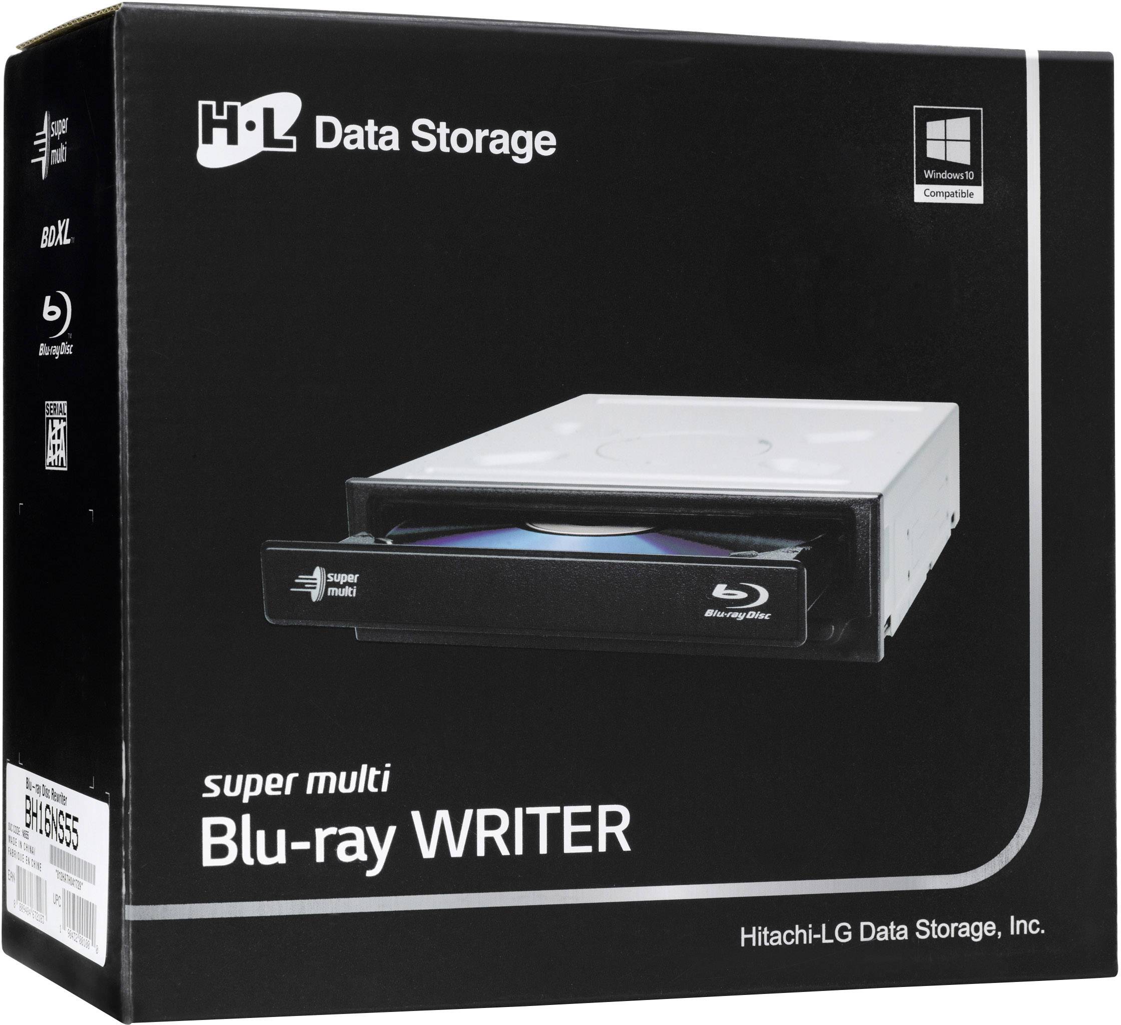 HL Data Storage BH16NS55.AHLR10B Blu-ray Brenner Intern Retail SATA Schwarz
