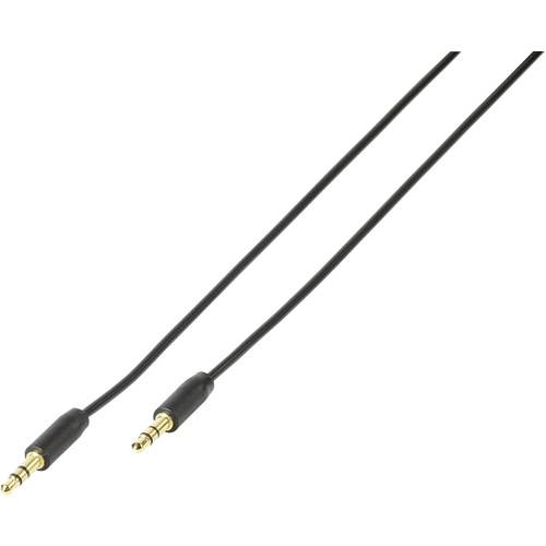 Vivanco 38751 Klinke Audio Anschlusskabel [1x Klinkenstecker 3.5mm - 1x Klinkenstecker 3.5 mm] 0.50m Schwarz