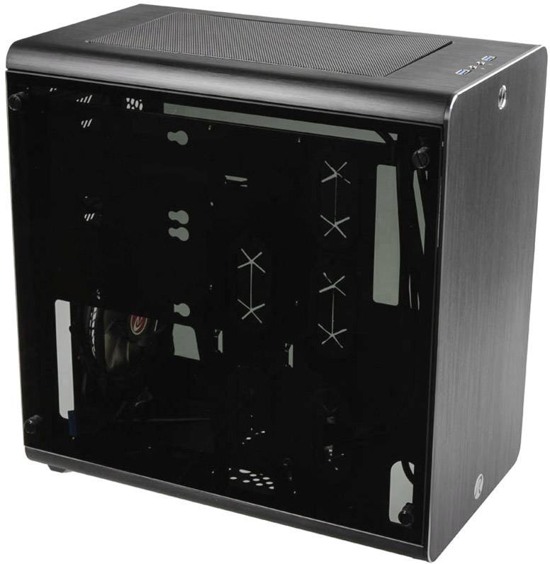 Raijintek THETIS Midi-Tower PC-Gehäuse Schwarz 1 Vorinstallierter LED Lüfter, Seitenfenster, Staubfilter