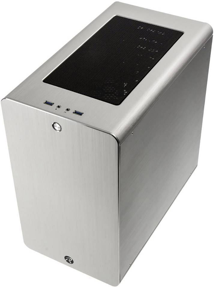 Raijintek THETIS Midi-Tower PC-Gehäuse Silber 1 Vorinstallierter LED Lüfter, Staubfilter
