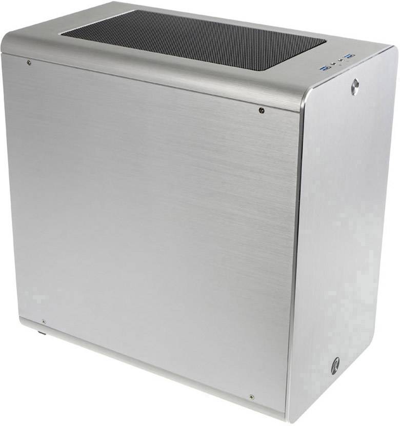 Raijintek THETIS Midi-Tower PC-Gehäuse Silber 1 Vorinstallierter LED Lüfter, Staubfilter
