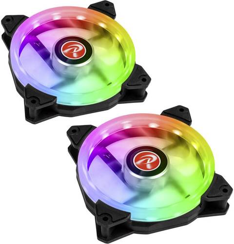 Raijintek IRIS 12 Rainbow RGB PC-Gehäuse-Lüfter Schwarz, Transparent, RGB (B x H x T) 120 x 120 x