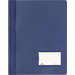 Durable DURALUX 268007 Chemise à lamelles avec couverture transparente bleu foncé DIN A4+ fenêtre d'inscription (90 x 57 mm)