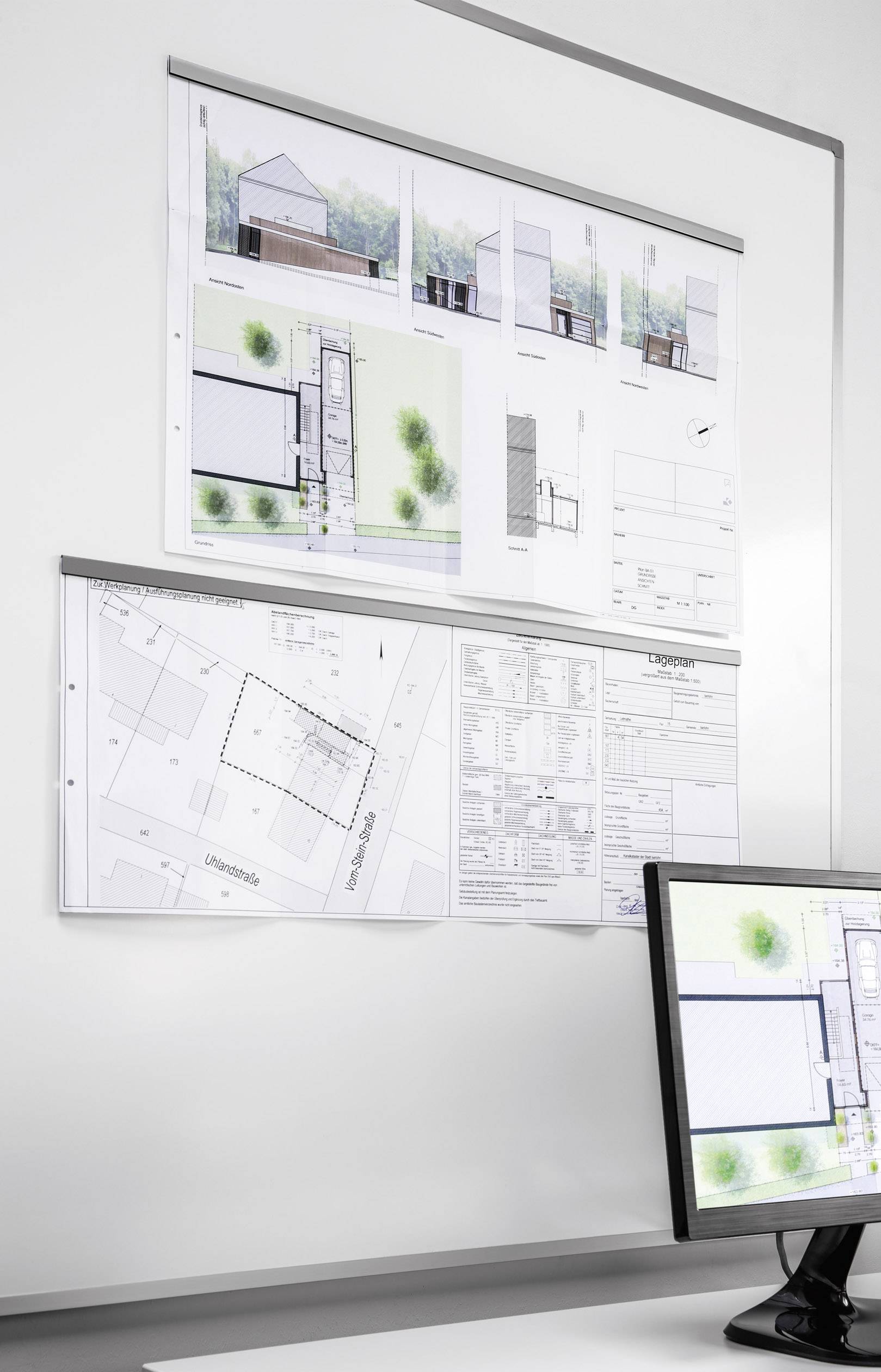 Durable Magnetleiste DURAFIX ROLL (B x H) 5000mm x 17mm selbstklebend, individuell zuschneidbar Silber 1 St. 470823