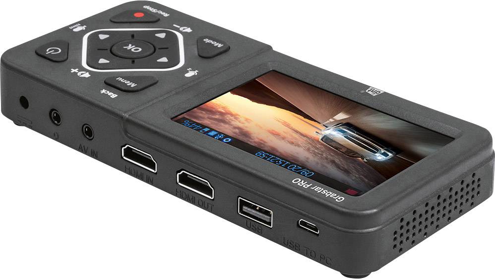 Dnt Grabstar PRO Video Grabber Live-Kommentar-Funktion, Livestream-Funktion, Full-HD-Auflösung, Plug und Play