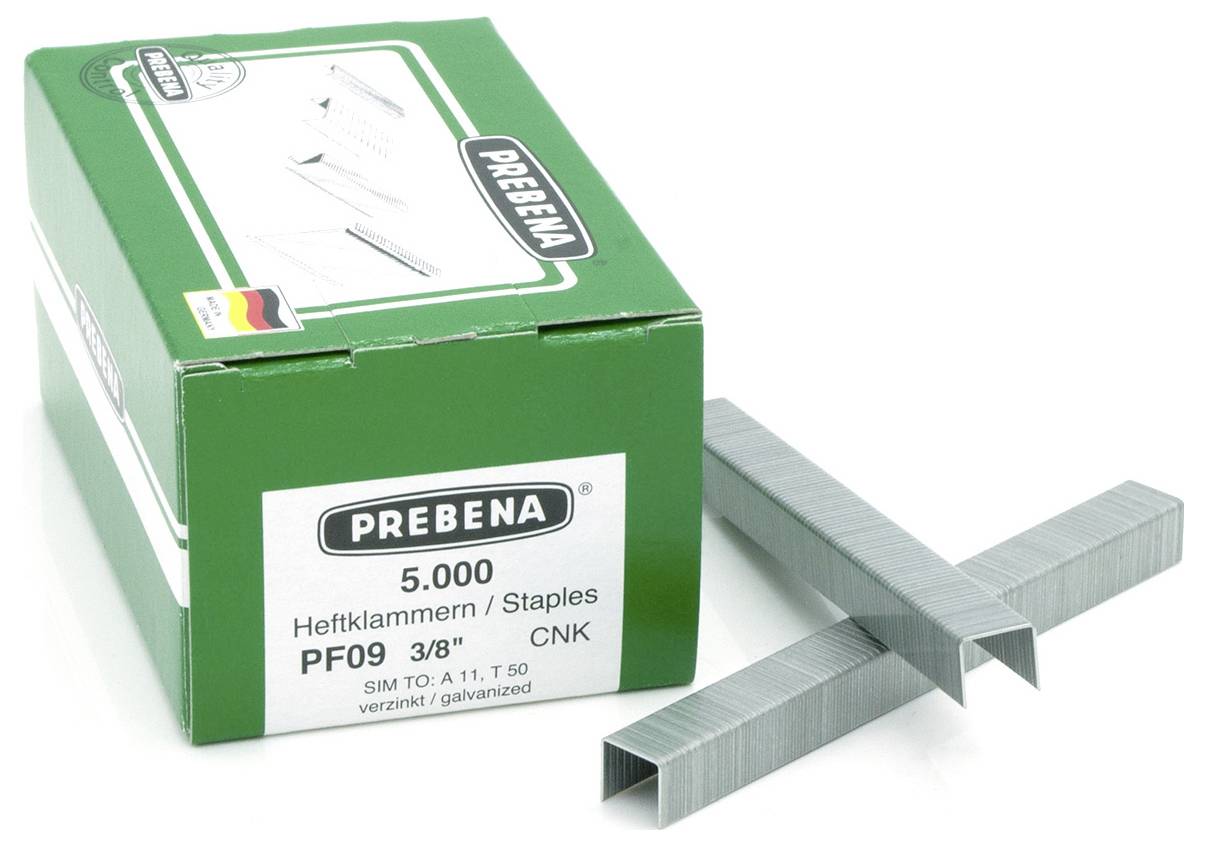 Prebena PF09CNK Heftklammern Typ PF 5000 St. Abmessungen (L x B) 9mm x 10.55mm