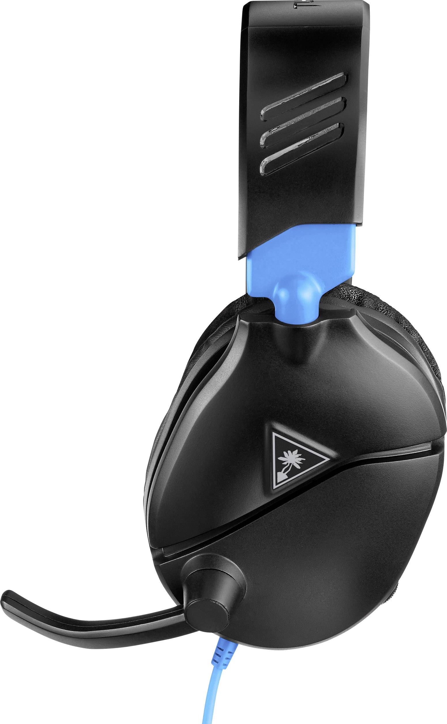 Turtle Beach Ear Force Recon 70P Over Ear Headset kabelgebunden Stereo Schwarz, Blau Lautstärkeregelung, Mikrofon-Stummschaltung Gaming
